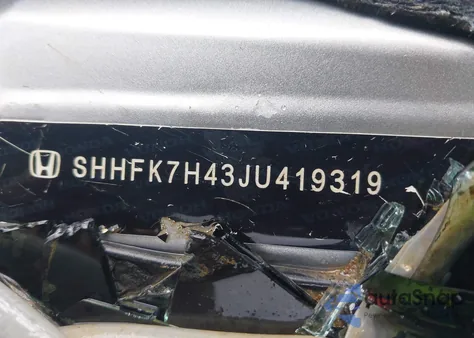 2018 Honda Civic Sport from USA, damaged, VIN SHHFK7H43JU419319